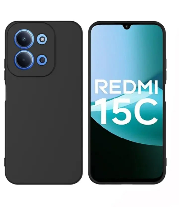 Redmi 15C Soft Silicone Phone Case – Black