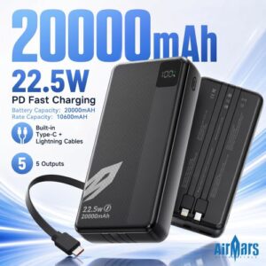 AirMars APB22F 20000mAh 22.5W Ultra Fast Charging Power Bank – Digital Display Portable Charger