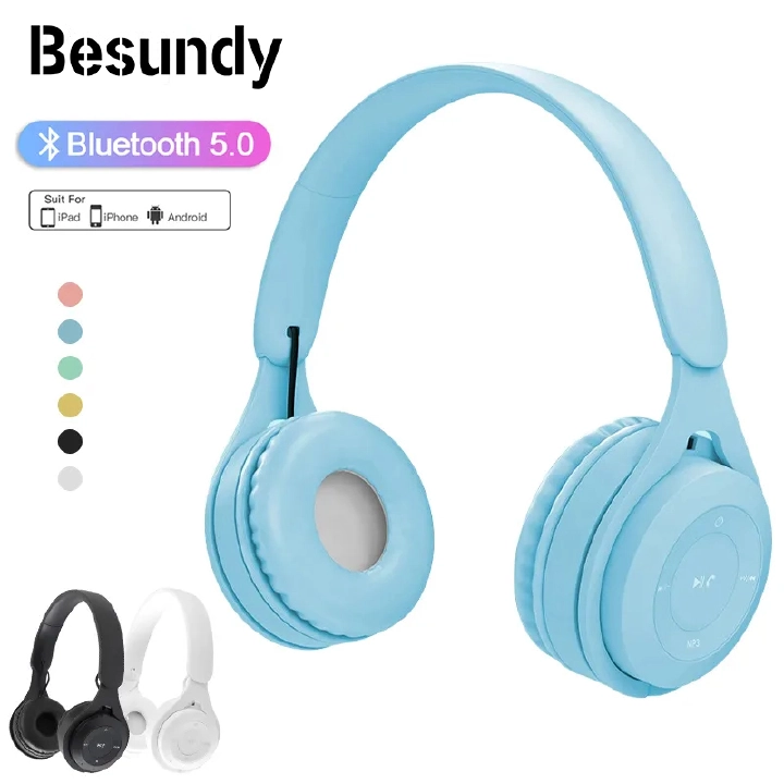 Macaron Wireless Bluetooth Foldable Headphones – Stereo Gaming Headset with TF Card Support - Image 2