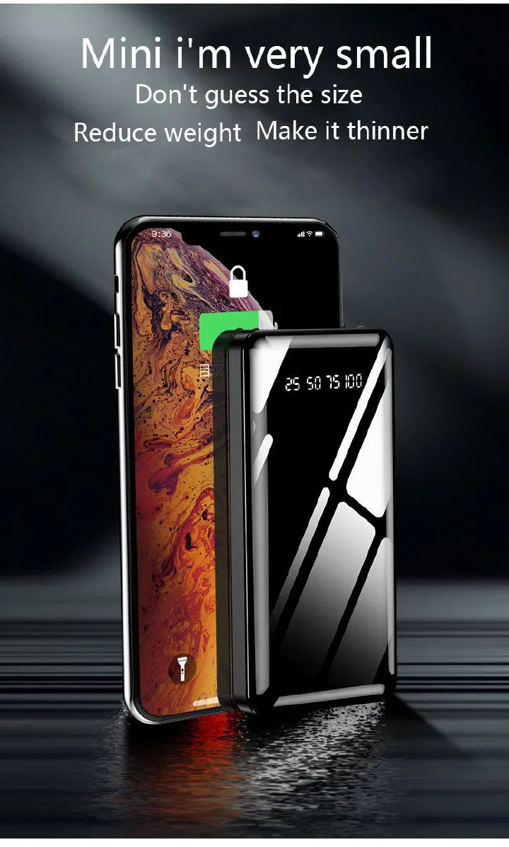 RichRipple 10000mAh 2A Fast Charging Power Bank – Dual USB Portable Charger with LED Lamp - Image 2