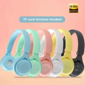 Macaron Wireless Bluetooth Foldable Headphones – Stereo Gaming Headset with TF Card Support