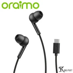 Original Oraimo USB Type-C Wired Earphones – HD Stereo Earbuds with Microphone & In-Line Controls