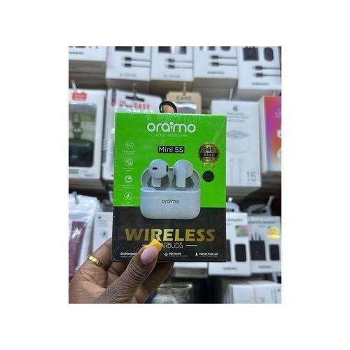 Oraimo Pro 5S Mini Super Bass Wireless Earbuds – Bluetooth 5.3 TWS Earbuds (White) - Image 3