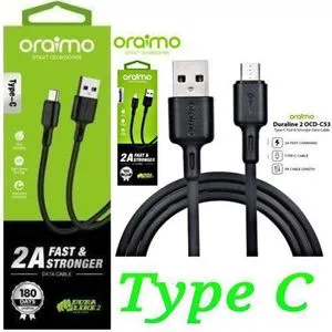 Oraimo Original USB Type-C Fast Charging & Data Sync Cable – 2.4A Quick Charge - Image 4