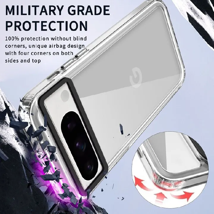 Clear Acrylic + TPU Shockproof Bumper Case for Google Pixel 8 & Pixel 8 Pro - Image 8