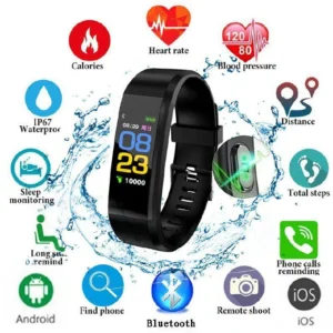 115Plus Smart Fitness Band with Heart Rate & Activity Tracking