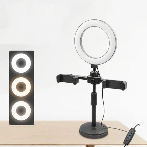 6-Inch Mini LED Ring Light with Adjustable Tripod & Phone Holder - Image 6