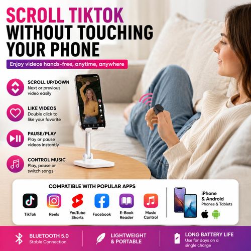 Bluetooth TikTok Scrolling Ring Remote Control for Android & iPhone - Image 8