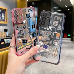 BT21 Electroplated Clear Case for Infinix Hot, Note & Smart Series