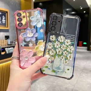 Smile Flower Electroplated Clear Case for Xiaomi Redmi Series