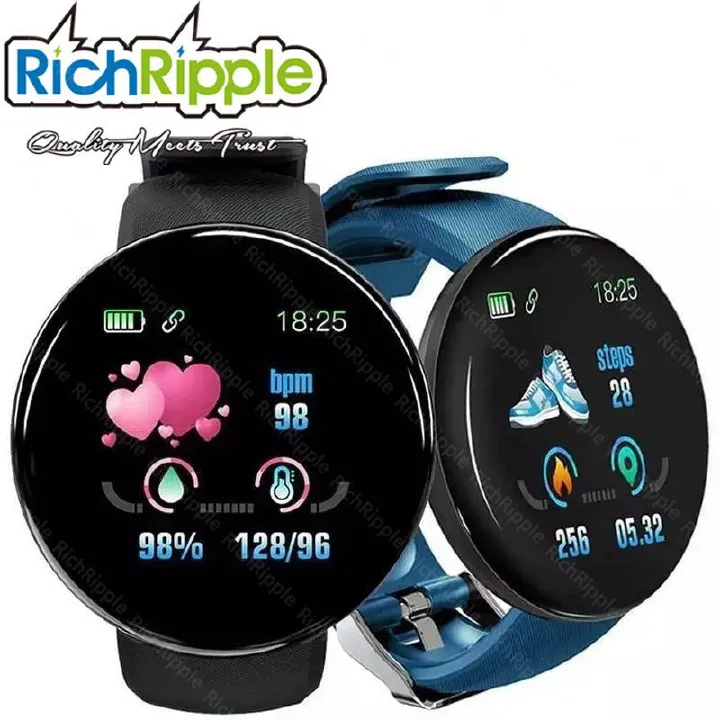 RichRipple D18 Smart Watch Fitness Tracker with Heart Rate & Blood Oxygen Monitor