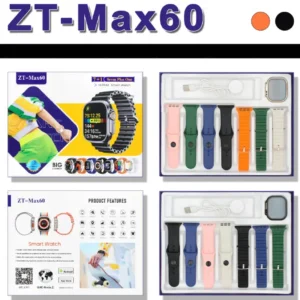 ZT-Max60 Ultra 7-in-1 Bluetooth Calling Smartwatch 49mm with 7 Interchangeable Straps