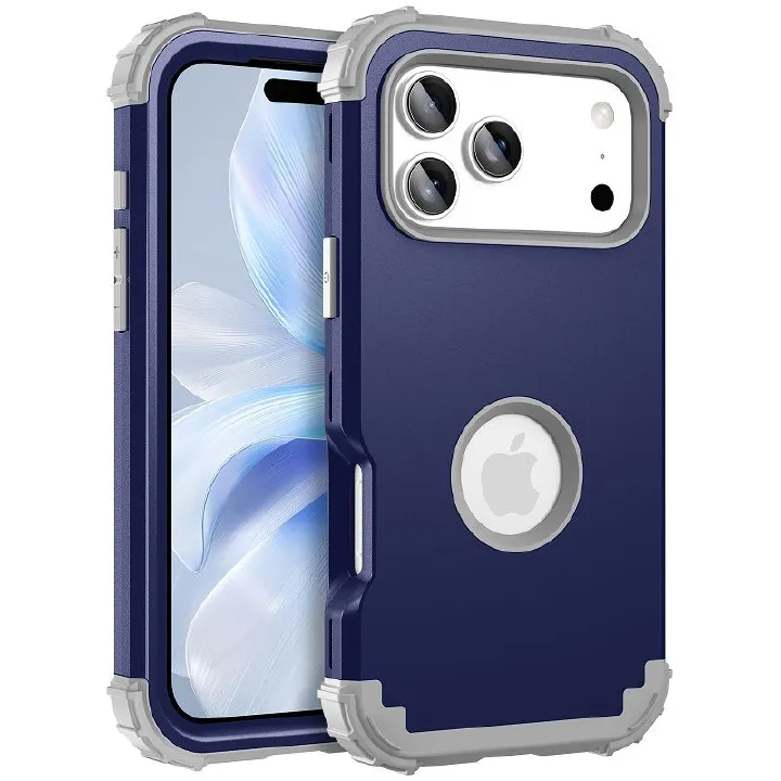 3-in-1 Heavy Duty Rugged Hybrid Case for iPhone 17, 16, 15, 14, 13, 12 & 11 Series