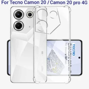 Soft Crystal Clear Transparent Case for Tecno Camon 20 & Camon 20 Pro 4G
