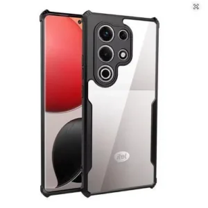 Heavy Duty Clear Case for Itel S26 Ultra with Black Edges
