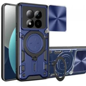 Shockproof Rugged Case for Redmi Note 15 4G with Sliding Camera Cover & Ring Kickstand