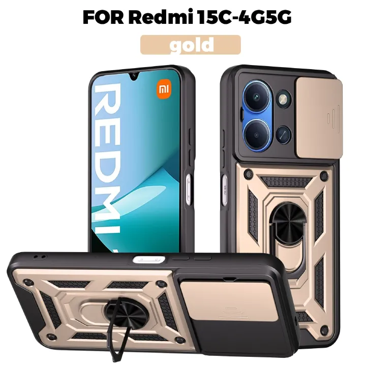 Rugged Armor Kickstand Case for Xiaomi Redmi 15C – Shockproof Heavy Duty Cover - Image 2