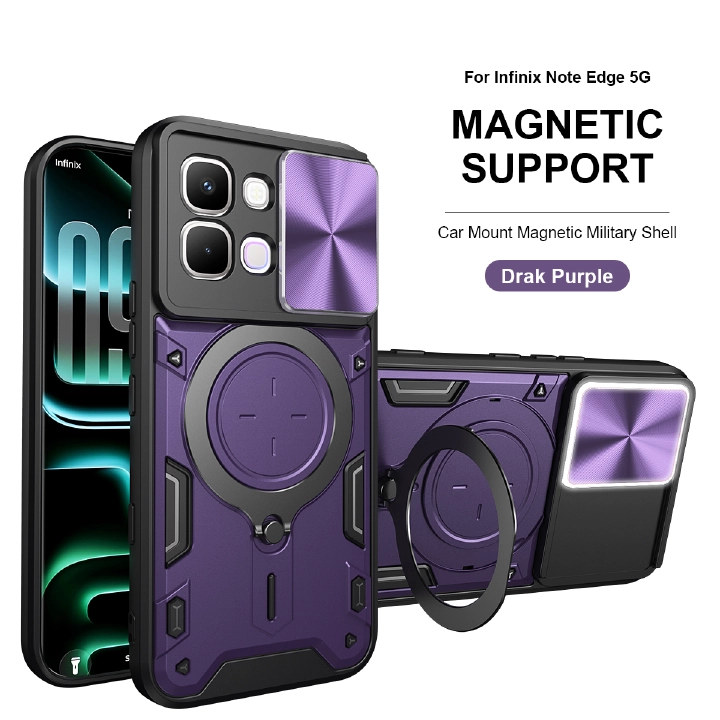 Shockproof Rugged Armor Case for Infinix Note 50X 5G with 360° Rotating Kickstand - Image 8