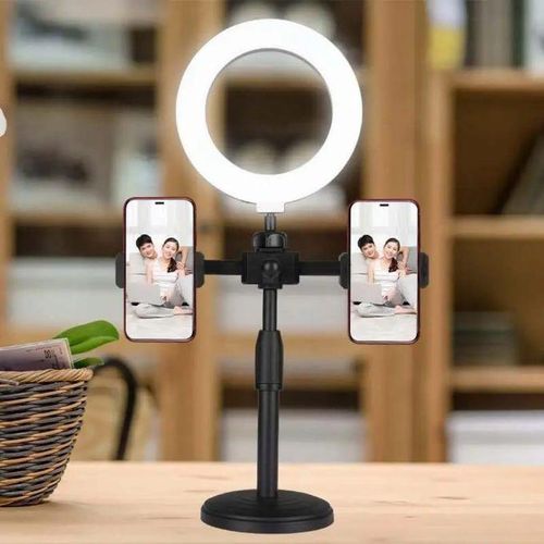6-Inch Mini LED Ring Light with Adjustable Tripod & Phone Holder - Image 5