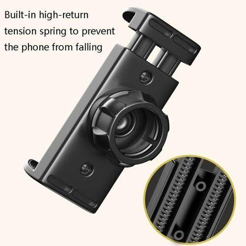 Dual Phone Desktop Stand with 6-Inch LED Ring Light – Black - Image 4
