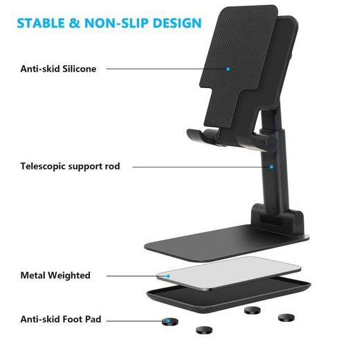 Bensoo F1 Desktop Phone & Tablet Stand – Black - Image 2
