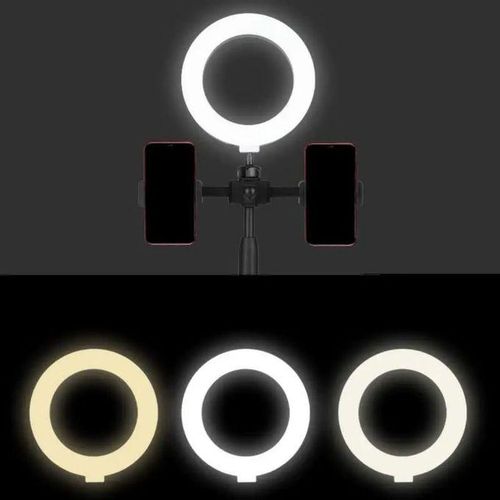 6-Inch Mini LED Ring Light with Adjustable Tripod & Phone Holder - Image 2