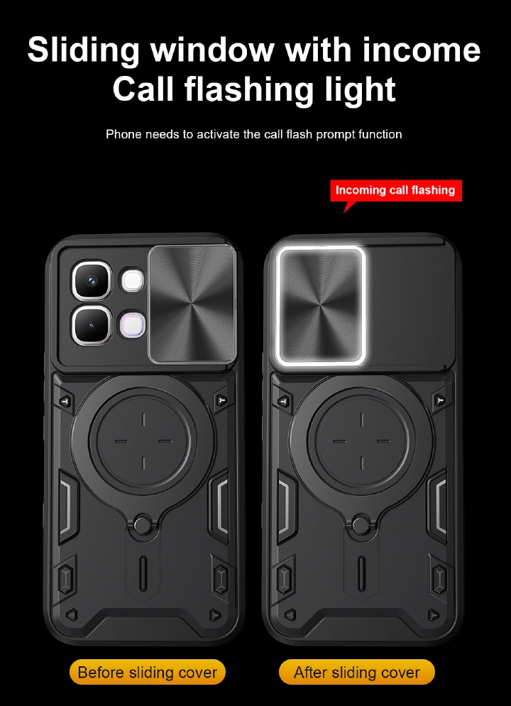 Shockproof Rugged Armor Case for Infinix Note 50X 5G with 360° Rotating Kickstand - Image 4