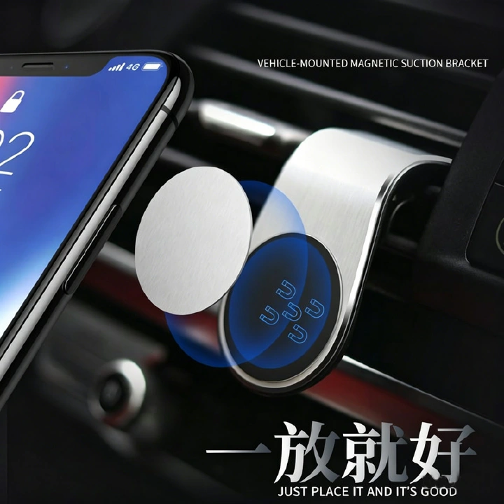 L-Shaped Magnetic Air Vent Car Phone Holder - Image 3