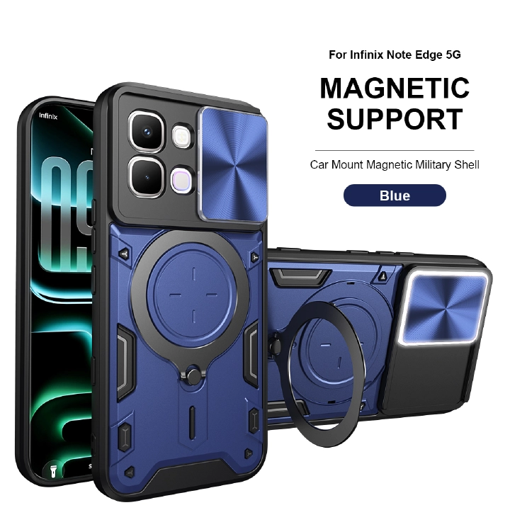 Shockproof Rugged Armor Case for Infinix Note 50X 5G with 360° Rotating Kickstand - Image 5